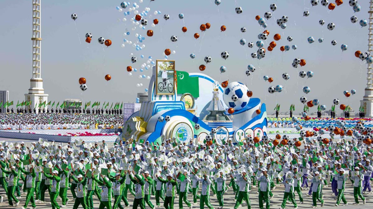 Aşgabat während des turkmenischen Unabhängigkeitstags